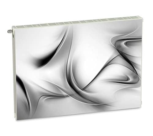 Magnet Heizkörperverkleidung Heizkörperabdeckung Grau Abstrakt 80x60 cm Heizung Abdeckung Verkleidung Magnetische Abdeckmatte Kühlschrank aus Einem Flexiblen Magneten Digitaler Aufdruck von decorwelt