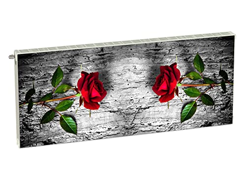 Magnet Heizkörperverkleidung Heizkörperabdeckung Grau Blumen Rose 140x60 cm Heizung Abdeckung Verkleidung Magnetische Abdeckmatte Kühlschrank aus Einem Flexiblen Magneten Digitaler Aufdruck von decorwelt