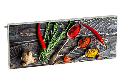 Magnet Heizkörperverkleidung Heizkörperabdeckung Grau Gewürze 160x60 cm Heizung Abdeckung Verkleidung Magnetische Abdeckmatte Kühlschrank aus Einem Flexiblen Magneten Digitaler Aufdruck von decorwelt