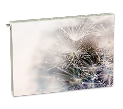 Magnet Heizkörperverkleidung Heizkörperabdeckung Grau Pusteblume 80x60 cm Heizung Abdeckung Verkleidung Magnetische Abdeckmatte Kühlschrank aus Einem Flexiblen Magneten Digitaler Aufdruck von decorwelt