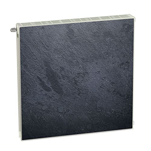 Magnet Heizkörperverkleidung Heizkörperabdeckung Grau Ziegel Schiefer 60x60 cm Heizung Abdeckung Verkleidung Magnetische Abdeckmatte Kühlschrank aus Einem Flexiblen Magneten Digitaler Aufdruck von decorwelt