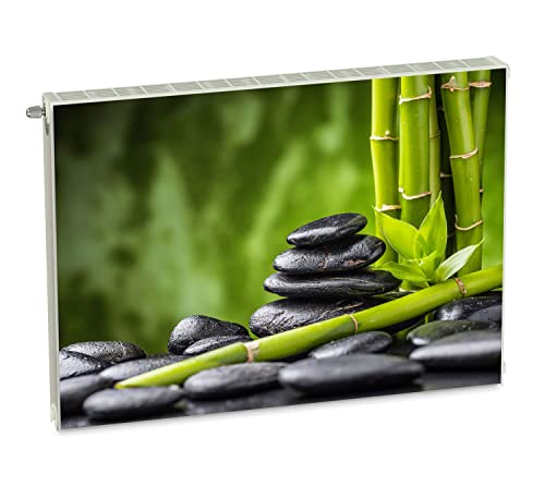 Magnet Heizkörperverkleidung Heizkörperabdeckung Grün Wellness 80x60 cm Heizung Abdeckung Verkleidung Magnetische Abdeckmatte Kühlschrank aus Einem Flexiblen Magneten Digitaler Aufdruck von decorwelt