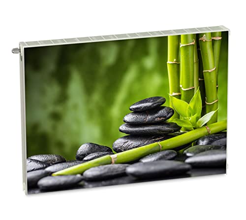 Magnet Heizkörperverkleidung Heizkörperabdeckung Grün Wellness 80x60 cm Heizung Abdeckung Verkleidung Magnetische Abdeckmatte Kühlschrank aus Einem Flexiblen Magneten Digitaler Aufdruck von decorwelt