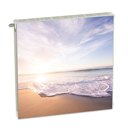 Magnet Heizkörperverkleidung Heizkörperabdeckung Mehrfarbig Strand Meer 60x60 cm Heizung Abdeckung Verkleidung Magnetische Abdeckmatte Kühlschrank aus Einem Flexiblen Magneten Digitaler Aufdruck von decorwelt