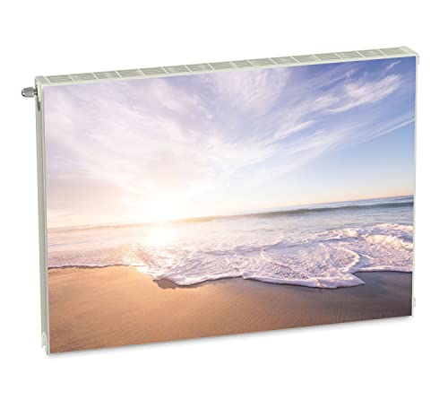 Magnet Heizkörperverkleidung Heizkörperabdeckung Mehrfarbig Strand Meer 80x60 cm Heizung Abdeckung Verkleidung Magnetische Abdeckmatte Kühlschrank aus Einem Flexiblen Magneten Digitaler Aufdruck von decorwelt