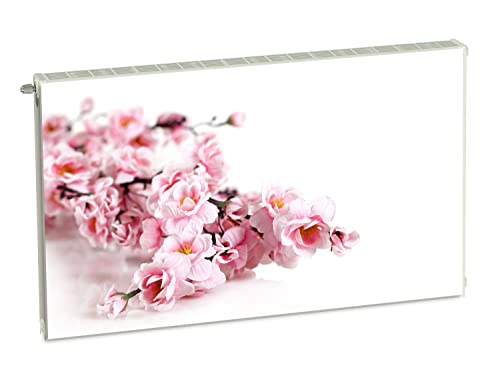 Magnet Heizkörperverkleidung Heizkörperabdeckung Rosa Blumen 100x60 cm Heizung Abdeckung Verkleidung Magnetische Abdeckmatte Kühlschrank aus Einem Flexiblen Magneten Digitaler Aufdruck von decorwelt