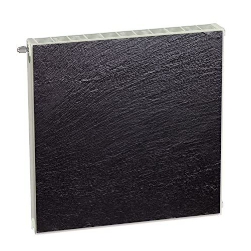 Magnet Heizkörperverkleidung Heizkörperabdeckung Schwarz Schiefer 60x60 cm Heizung Abdeckung Verkleidung Magnetische Abdeckmatte Kühlschrank aus Einem Flexiblen Magneten Digitaler Aufdruck von decorwelt