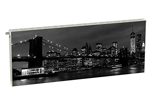 Magnet Heizkörperverkleidung Heizkörperabdeckung Schwarz Städte Stadt 160x60 cm Heizung Abdeckung Verkleidung Magnetische Abdeckmatte Kühlschrank aus Einem Flexiblen Magneten Digitaler Aufdruck von decorwelt