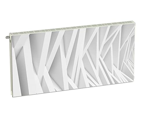 Magnet Heizkörperverkleidung Heizkörperabdeckung Weiss Abstrakt 120x60 cm Heizung Abdeckung Verkleidung Magnetische Abdeckmatte Kühlschrank aus Einem Flexiblen Magneten Digitaler Aufdruck von decorwelt