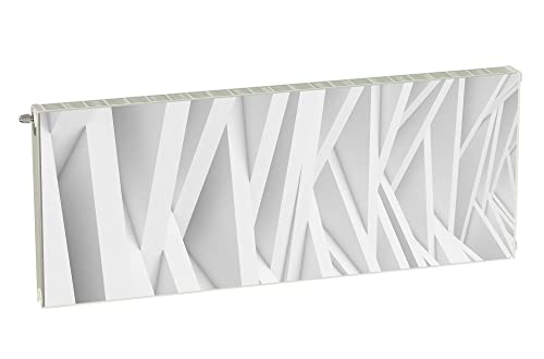 Magnet Heizkörperverkleidung Heizkörperabdeckung Weiss Abstrakt 160x60 cm Heizung Abdeckung Verkleidung Magnetische Abdeckmatte Kühlschrank aus Einem Flexiblen Magneten Digitaler Aufdruck von decorwelt