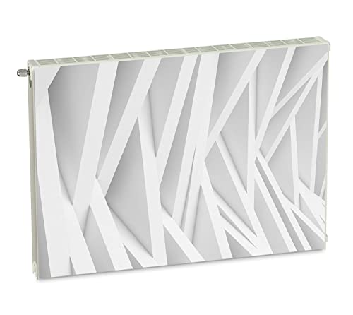 Magnet Heizkörperverkleidung Heizkörperabdeckung Weiss Abstrakt 80x60 cm Heizung Abdeckung Verkleidung Magnetische Abdeckmatte Kühlschrank aus Einem Flexiblen Magneten Digitaler Aufdruck von decorwelt