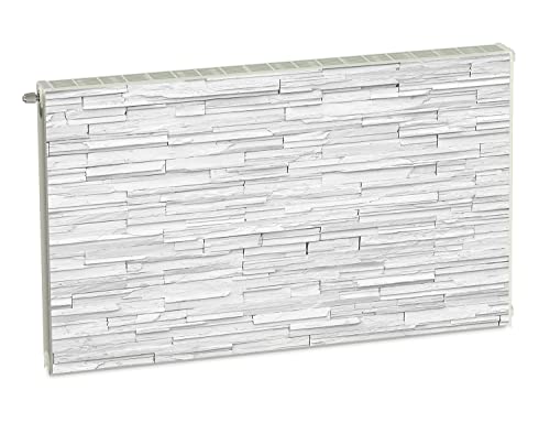 Magnet Heizkörperverkleidung Heizkörperabdeckung Weiss Ziegel 100x60 cm Heizung Abdeckung Verkleidung Magnetische Abdeckmatte Kühlschrank aus Einem Flexiblen Magneten Digitaler Aufdruck von decorwelt