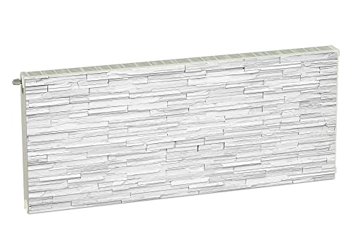 Magnet Heizkörperverkleidung Heizkörperabdeckung Weiss Ziegel 140x60 cm Heizung Abdeckung Verkleidung Magnetische Abdeckmatte Kühlschrank aus Einem Flexiblen Magneten Digitaler Aufdruck von decorwelt