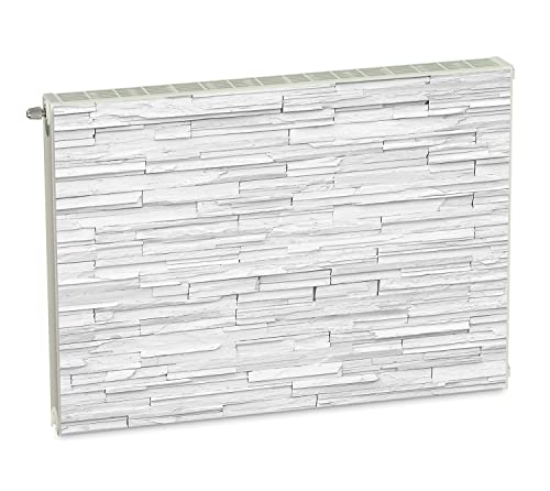 Magnet Heizkörperverkleidung Heizkörperabdeckung Weiss Ziegel 80x60 cm Heizung Abdeckung Verkleidung Magnetische Abdeckmatte Kühlschrank aus Einem Flexiblen Magneten Digitaler Aufdruck von decorwelt