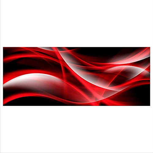 decorwelt Glasbild 125x50 XL Abstrakt Rot Panorama Wandbild Glasbilder Modern Deko Glas von decorwelt