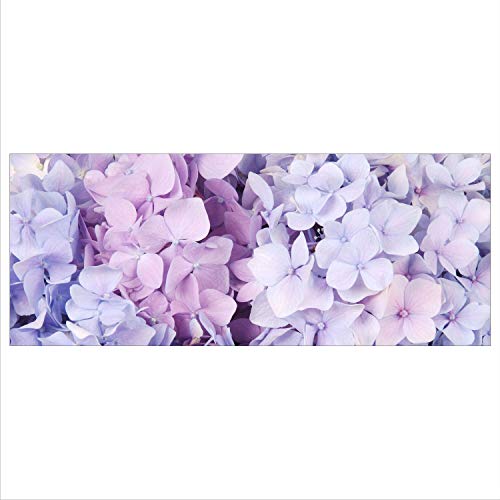 decorwelt Glasbild 125x50 XL Blumen Violett Panorama Wandbild Glasbilder Modern Deko Glas von decorwelt