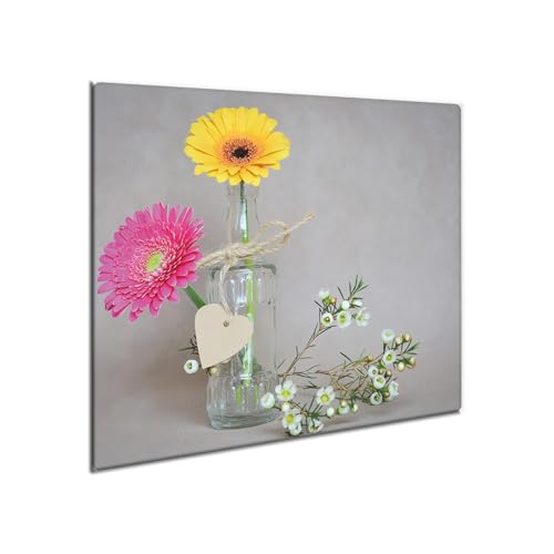decorwelt | Herdabdeckplatte Glas 60x52 cm Ceranfeld Abdeckung Spritzschutz Abdeckplatte rutschfest Ceranfeldabdeckung Küche Natur von decorwelt