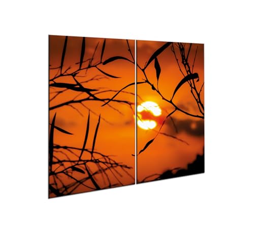 decorwelt |Herdabdeckplatte Glas Set 2x30x52 cm Ceranfeld Abdeckung Spritzschutz Abdeckplatte rutschfest Ceranfeldabdeckung Orange Himmel decorwelt |Herdabdeckplatte Glas Set 2x30x52 cm Ceranfeld Abdeckung Spritzschutz Abdeckplatte rutschfest Ceranfeldabdeckung Orange Himmel von decorwelt