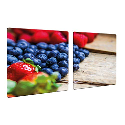 decorwelt | Herdabdeckplatten 2x40x52 cm Ceranfeld Abdeckung 2 Teilig Glas Spritzschutz Abdeckplatte Glasplatte Herd Ceranfeldabdeckung Obst Rot Blau decorwelt | Herdabdeckplatten 2x40x52 cm Ceranfeld Abdeckung 2 Teilig Glas Spritzschutz Abdeckplatte Glasplatte Herd Ceranfeldabdeckung Obst Rot Blau von decorwelt