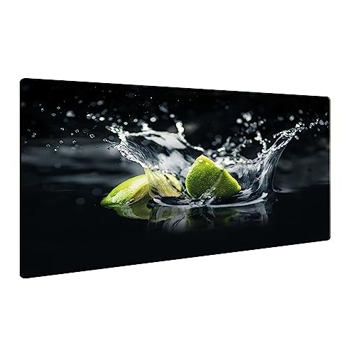 decorwelt | Herdabdeckplatten 80x52cm Ceranfeld Abdeckung Glas Spritzschutz Abdeckplatte Glasplatte Herd rutschfest Herd Ceranfeldabdeckung Grün Schwarz Obst von decorwelt