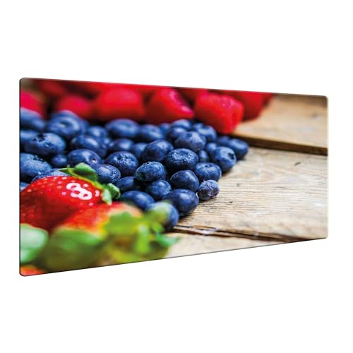 decorwelt | Herdabdeckplatten 80x52cm Ceranfeld Abdeckung Glas Spritzschutz Abdeckplatte Glasplatte Herd rutschfest Herd Ceranfeldabdeckung Obst Rot Blau von decorwelt