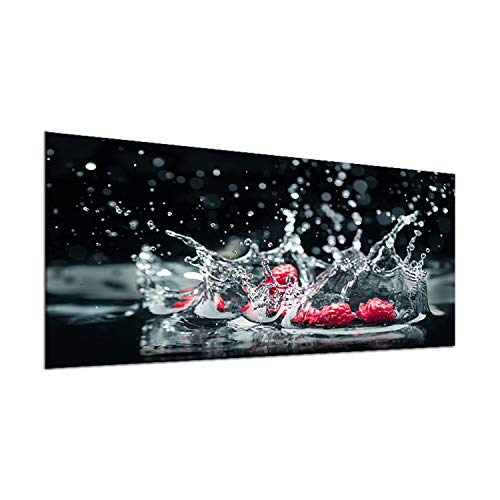 decorwelt | Herdabdeckplatten 90x52 cm 1-Teilig Obst Rot Ceranfeldabdeckung Universal Spritzschutz Glas Deko Elektroherd Induktion für Kochplatten Herdschutz Schneidebrett Sicherheitsglas von decorwelt