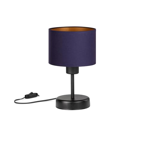 decorwelt Nachttischlampe Tischlampe Stehleuchte Wohnzimmer Blau-Gold Stehlampe Klein Beleuchtung Lampe Esstischlampe Esszimmer Schlafzimmer von decorwelt