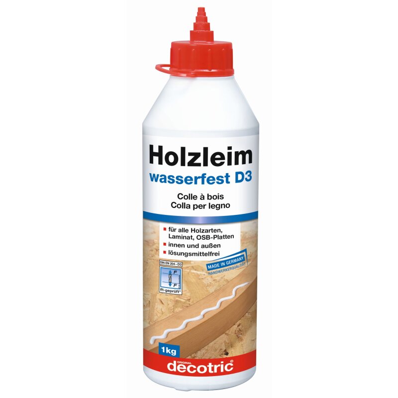 Holzleim Leim D3 decocoll wasserfest für alle Holzarten 1 Kg Holzleim Leim D3 decocoll wasserfest für alle Holzarten 1 Kg von decotric GmbH