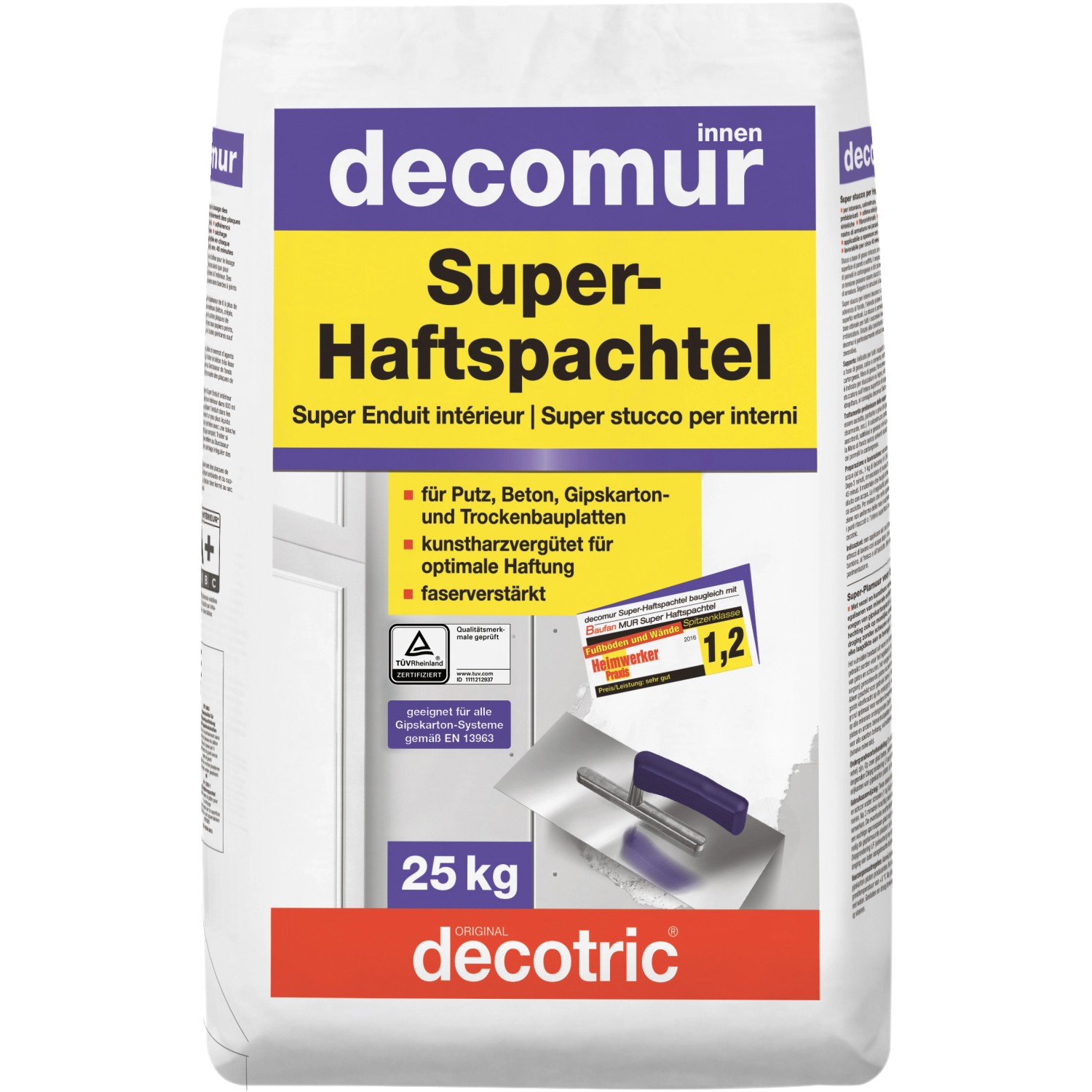 Decomur Super-Haftspachtel 25 kg von decotric