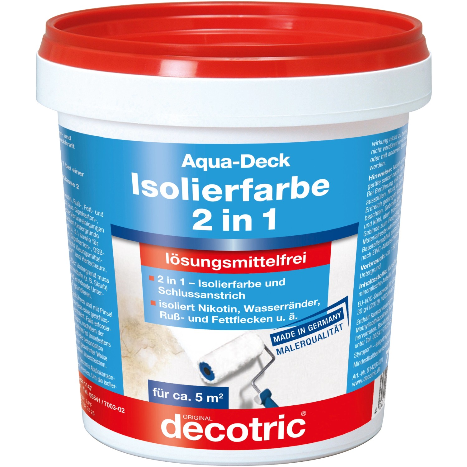 Decotric Aqua-Deck Isolierweiß 750 ml von decotric