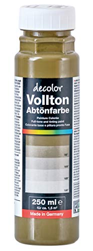 decotric Decolor Bunte Abtönfarbe Umbra - 250 ml I Dispersionsfarbe für dekorative Anstriche und wasserbasierten Materialien I Hohe Farbkraft & Ergiebigkeit von decotric