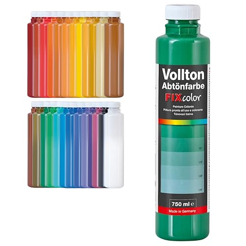 Decotric Decolor Bunte Abtönfarbe Laubgrün - 750 ml I Dispersionsfarbe für dekorative Anstriche und wasserbasierten Materialien I Hohe Farbkraft & Ergiebigkeit von decotric