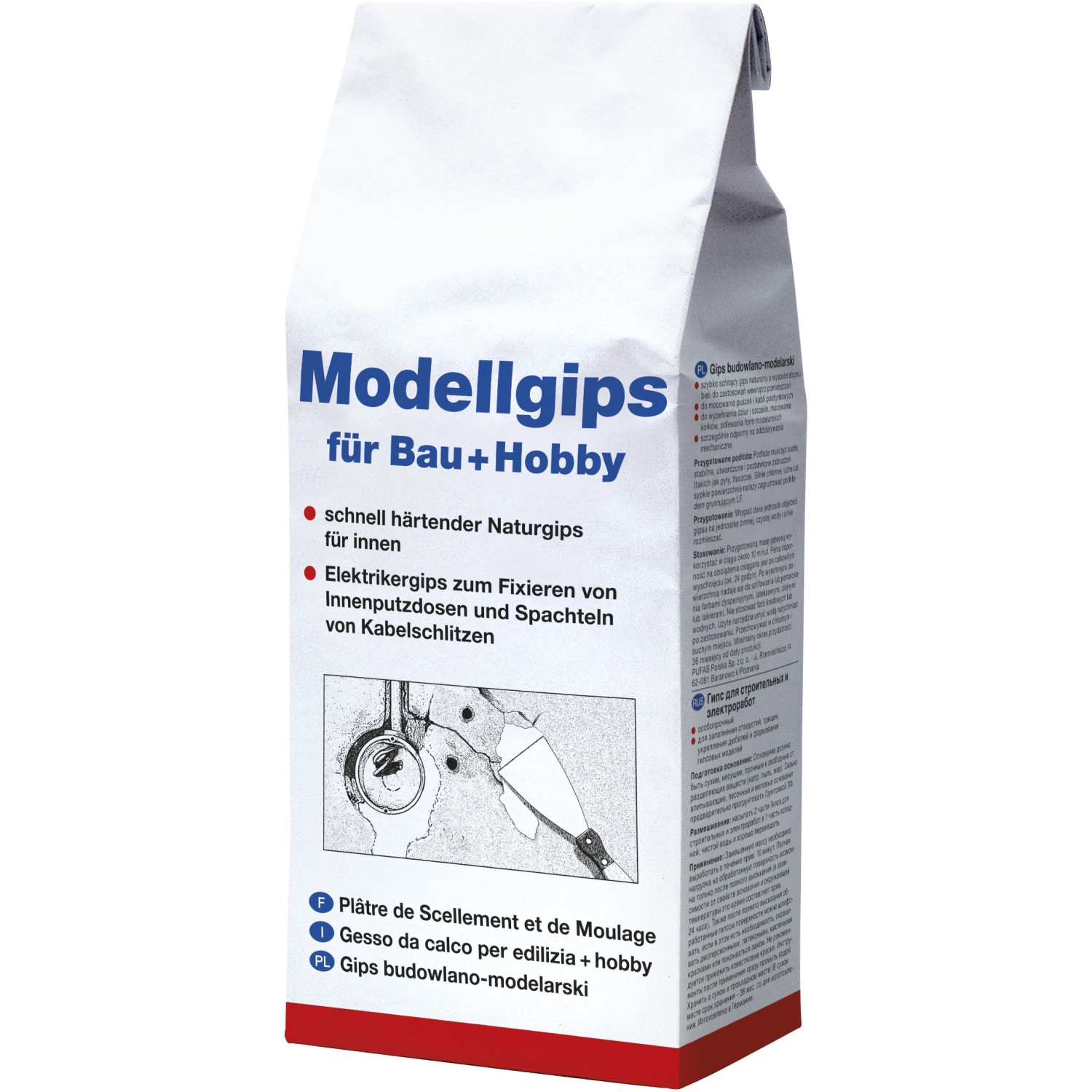 Decotric Modellgips für Bau + Hobby 1,5 kg von decotric