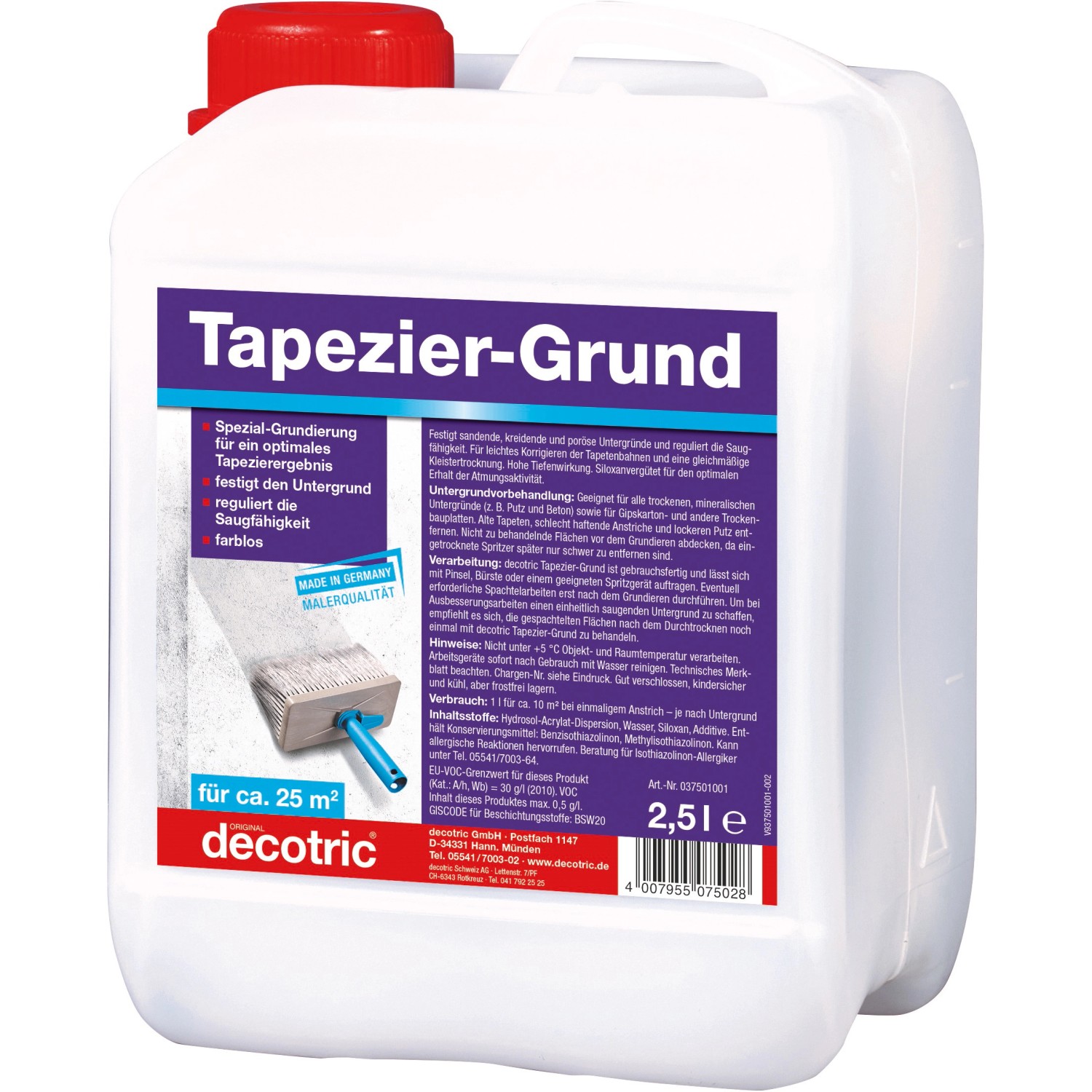 Decotric Tapezier-Grund 2,5 l von decotric