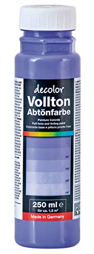 decotric Decolor Bunte Abtönfarbe Flieder - 250 ml I Dispersionsfarbe für dekorative Anstriche und wasserbasierten Materialien I Hohe Farbkraft & Ergiebigkeit von decotric