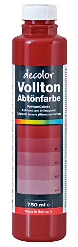 decotric Decolor Bunte Abtönfarbe Weinrot - 750 ml I Dispersionsfarbe für dekorative Anstriche und wasserbasierten Materialien I Hohe Farbkraft & Ergiebigkeit von decotric