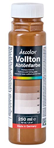 decotric Decolor Bunte Abtönfarbe Zigarrenbraun - 250 ml I Dispersionsfarbe für dekorative Anstriche und wasserbasierten Materialien I Hohe Farbkraft & Ergiebigkeit von decotric