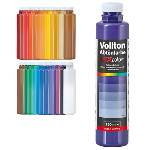 decotric FIXcolor Bunte Abtönfarbe Lila - 750 ml I Dispersionsfarbe für dekorative Anstriche und wasserbasierten Materialien I Hohe Farbkraft & Ergiebigkeit decotric FIXcolor Bunte Abtönfarbe Lila - 750 ml I Dispersionsfarbe für dekorative Anstriche und wasserbasierten Materialien I Hohe Farbkraft & Ergiebigkeit von decotric