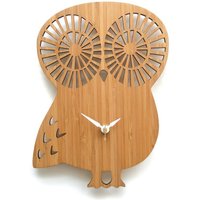Mid Century Wanduhr Kunst Eule Aus Holz von decoylab