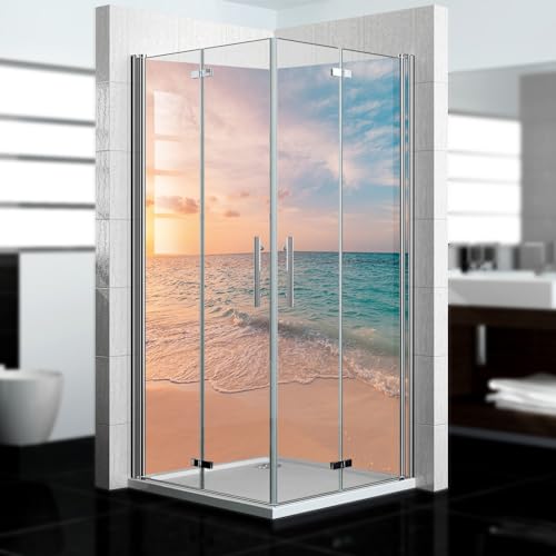 dedeco Eck-Duschrückwand wasserfest Motiv: Strand V9, UV-Lack glänzend, 2 x 80x200 cm, Badrückwand zum Fliesenersatz, als Dekorwand, Wandverkleidung und Duschplatte aus Aluminium - Made in Germany dedeco Eck-Duschrückwand wasserfest Motiv: Strand V9, UV-Lack glänzend, 2 x 80x200 cm, Badrückwand zum Fliesenersatz, als Dekorwand, Wandverkleidung und Duschplatte aus Aluminium - Made in Germany von dedeco