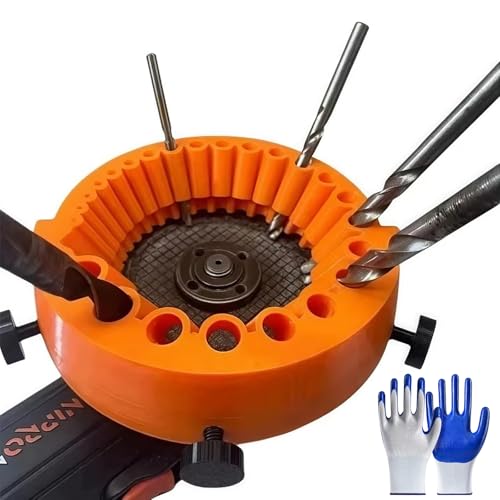 deegbbyi Bohrerschärfer Werkzeug, Bohrerschärfer mit Handschuhe, Drill Bit Sharpener für 2 Bis 13 Mm Drill Bits, Tragbare Bohrer Schleifen, Bohrerschärfers für Winkelschleifer, für Schleifmaschinen von deegbbyi