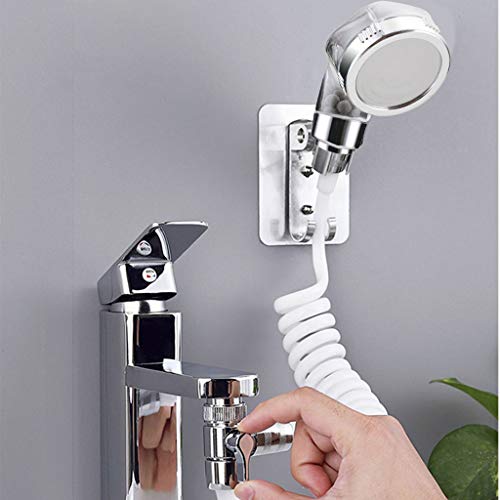 deendeng Handbrause – Badezimmer Waschen Gesicht Waschbecken Wasserhahn Externer Duschkopf Toilettenhalter Filter Flexible Haarwäsche Wasserhahn Rinser Extension von deendeng