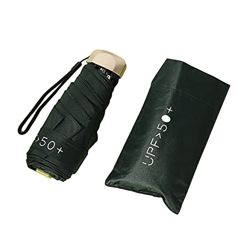 deendeng Mini Pocket Damen Regenschirm - Ultraleicht Regen Sonnenschirm Mädchen Tragbarer Klappschirm Anti UV Sonnenschirm von deendeng