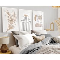 Abstrakte Boho Wandkunst, 3Er-Set, Schlafzimmer Wanddekoration, Beige, Terracotta, Großes Wohnzimmer Wandbilder Poster K109 Abstrakte Boho Wandkunst, 3Er-Set, Schlafzimmer Wanddekoration, Beige, Terracotta, Großes Wohnzimmer Wandbilder Poster K109 von deepEdity