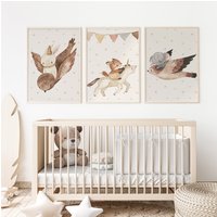 Kinderzimmer Poster 3Er Set, Für Das Babyzimmer, Geschenk Zur Geburt, Aquarell Boho, Deko Junge Mädchen B165 Kinderzimmer Poster 3Er Set, Für Das Babyzimmer, Geschenk Zur Geburt, Aquarell Boho, Deko Junge Mädchen B165 von deepEdity
