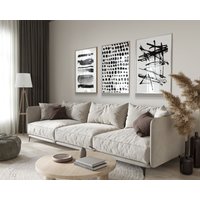 Wandposter 3Er-Set, Schwarz Weißes Poster, Große Wandbilder, Moderne Strichzeichnung Wohnzimmer, Abstrakte Kunst Für Schlafzimmer A115 Wandposter 3Er-Set, Schwarz Weißes Poster, Große Wandbilder, Moderne Strichzeichnung Wohnzimmer, Abstrakte Kunst Für Schlafzimmer A115 von deepEdity
