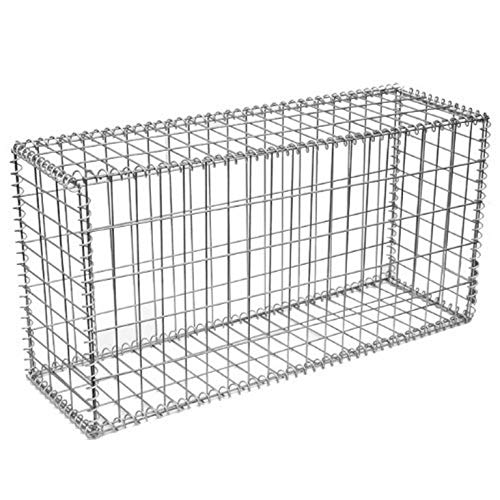 DEFACTO Gabione 100x80x30cm Steingabionen Steinkorb Gabionen Wand Drahtkorb Maue Gabionenkorb Steinkorb, Drahtstärke: 4mm, Inkl. 6 Distanzhalterung, von DEFACTO