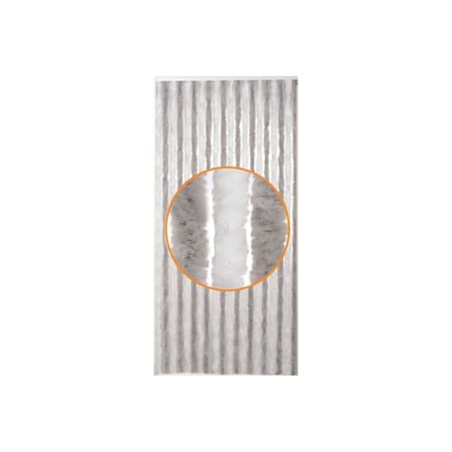 DEFACTO Flauschvorhang Türvorhang (100x210 cm) Chenille Fliegenschutz Insektenschutz Camping 100% Made In Italy - Vielseitig, Leicht Zu Reinigen, Effektiver Sicht- Und Hitzeblocker - (Grau/Weiß) von DEFACTO