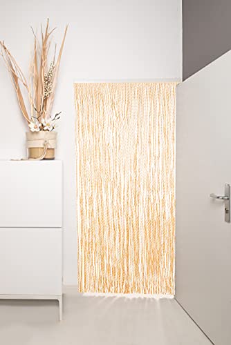 DEFACTO® Türvorhang Fadenvorhang Gold/Weiß 100x200cm PVC Vorhange Fliegenschutz 100% Made in Italia PVC Streifen Madrid von DEFACTO