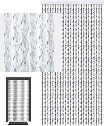 DEFACTO®Türvorhang Fadenvorhang 100x220 cm CHRISTALL PVC Vorhange PVC Streifen Glitzer Glanz 100% Made in Italien von DEFACTO